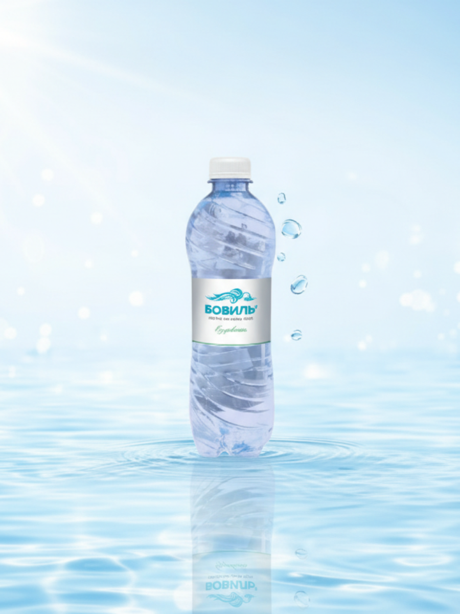 Вода питьевая "Бовиль'", газированная, ПЭТ, 0,5л, 12 шт